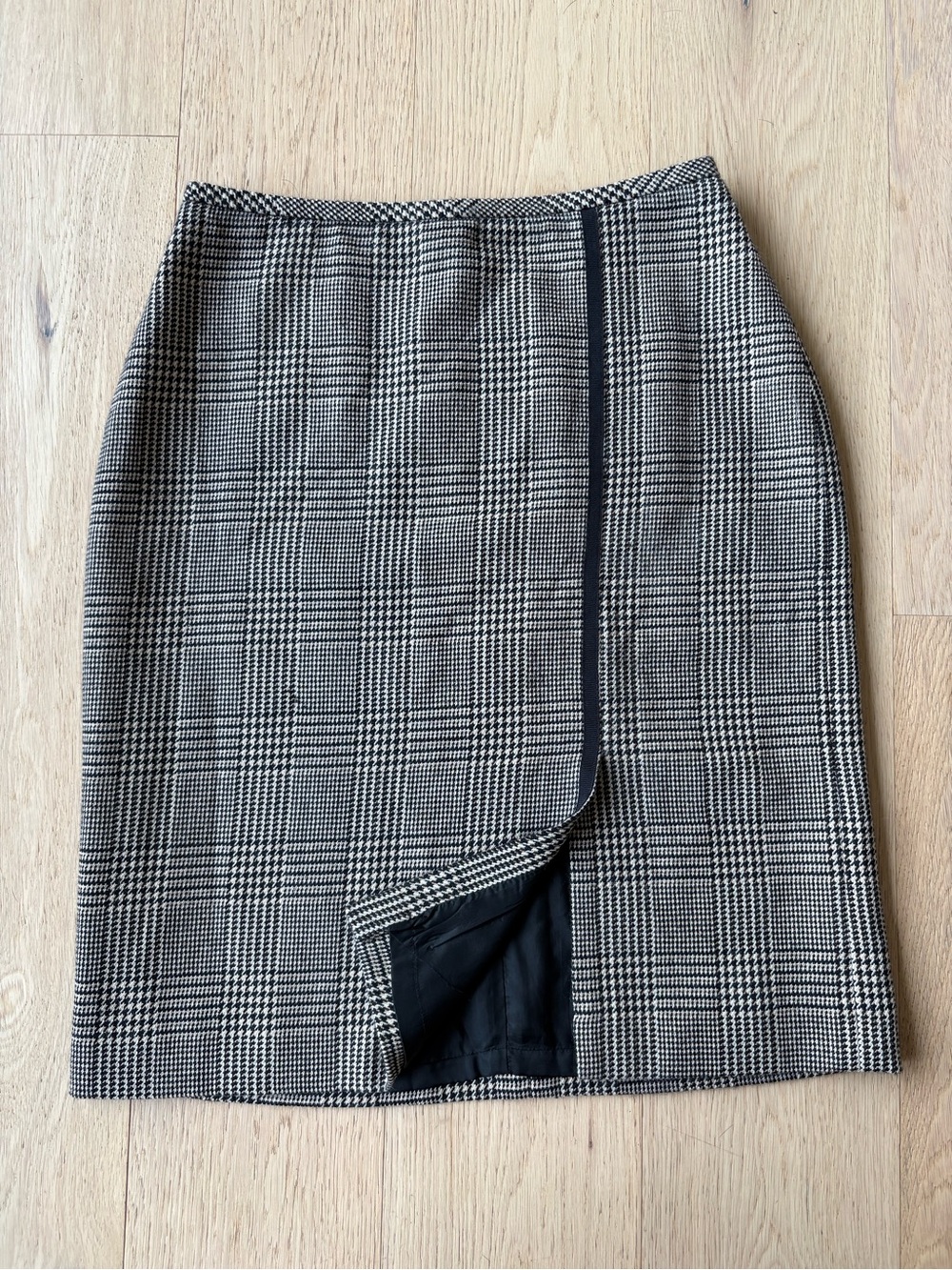 Brooks Brothers Wool Cashmere Glen Plaid Pencil Skirt - Size 2